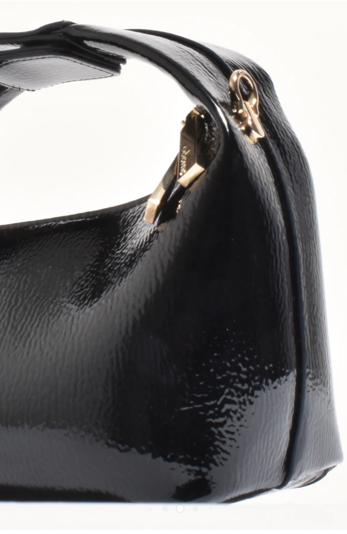 Lia Patent Curved Small Bag