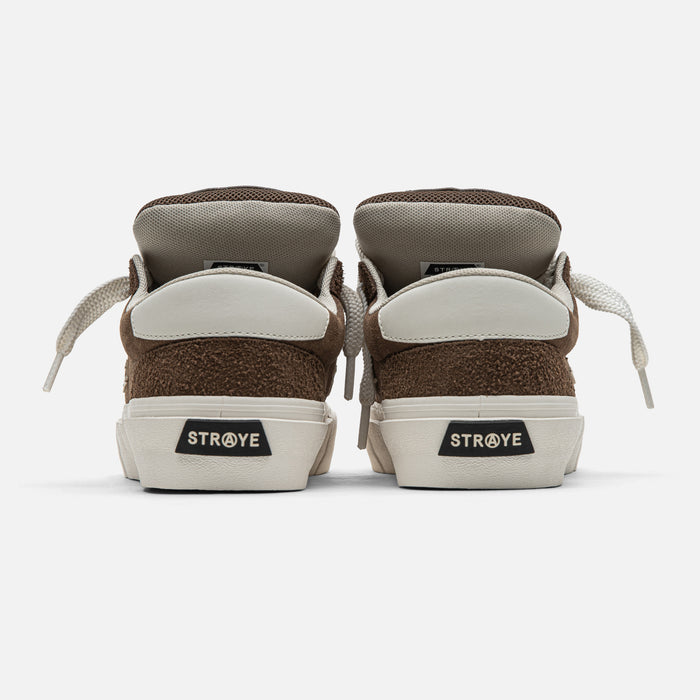STRAYE Logan Puff Brown – back heel view skate sneaker