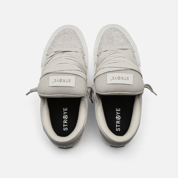 STRAYE Logan Puff Cream Bevel – top view with cushioned insole