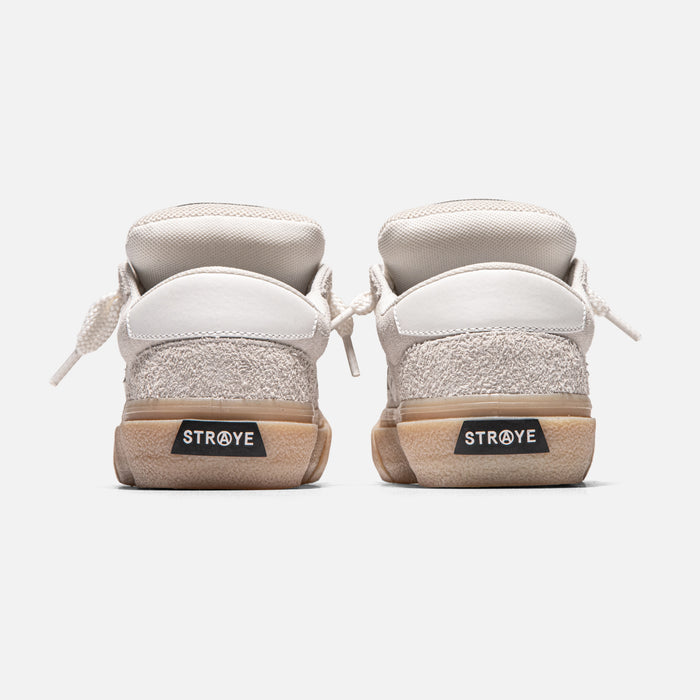 STRAYE Logan Puff Cream Crepe – back heel view skate sneaker