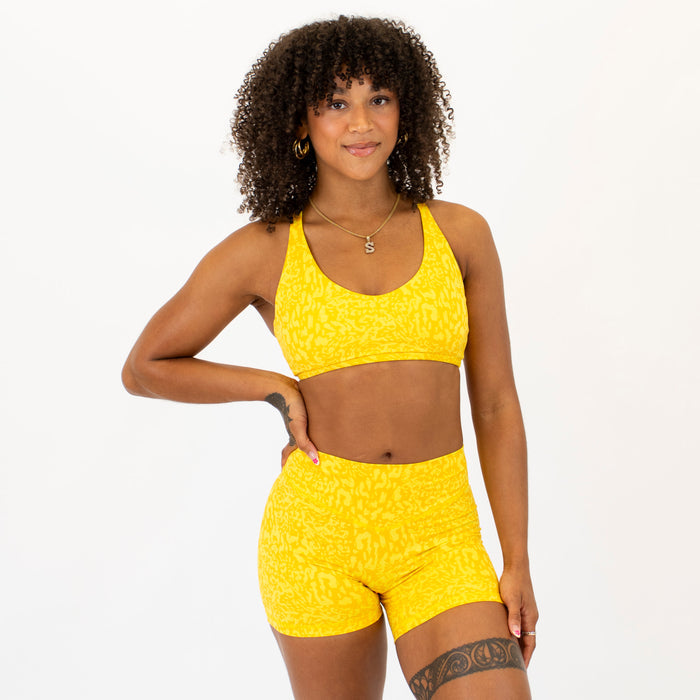 Logan V Neck Bralette - Vibrant Yellow