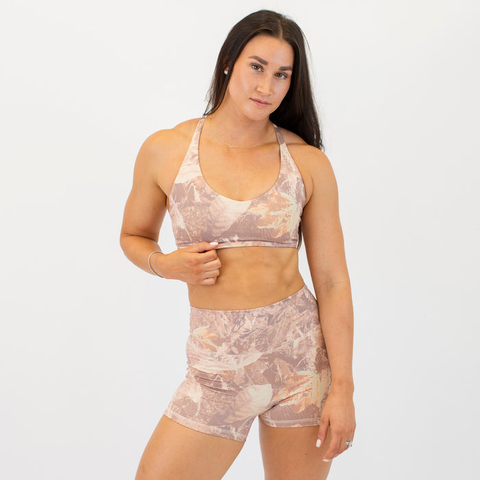 Logan V Neck Bralette - Honey Camo