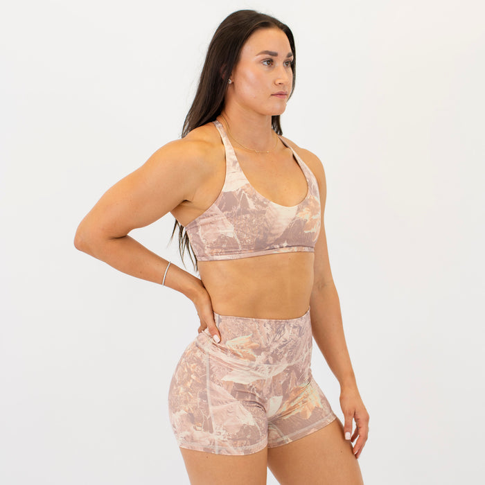 Logan V Neck Bralette - Honey Camo