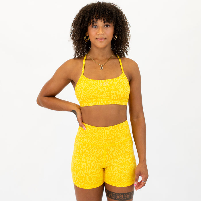 Loop Back Sports Bra - Vibrant Yellow