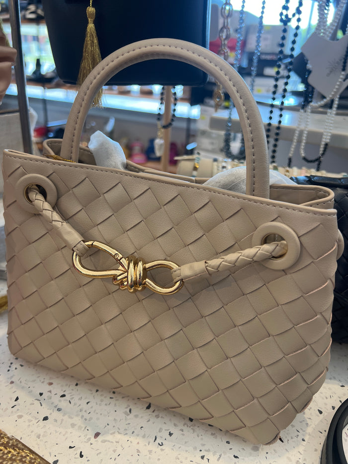 L'Ora D'Oro Latte DEMI Mini Weave Bag