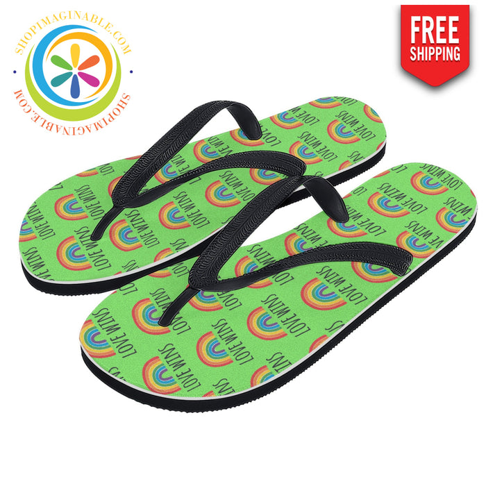 Love Is Mens & Ladies Flip-Flops Small (Us 7-8/Eu 40-42) / 1