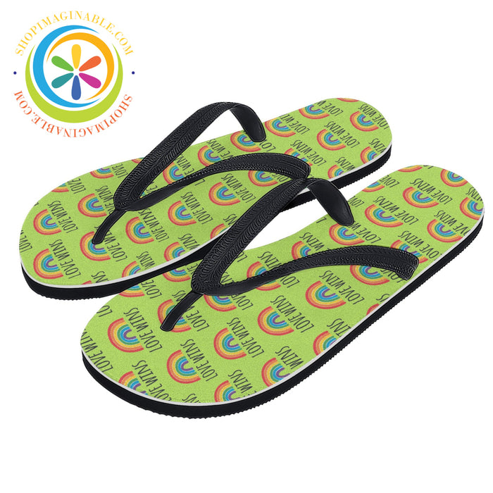 Love Is Mens & Ladies Flip-Flops Small (Us 5-6 /Eu 35-37) / 2