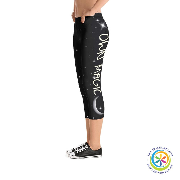 Make Your Own Magic Black Capri Leggings-ShopImaginable.com
