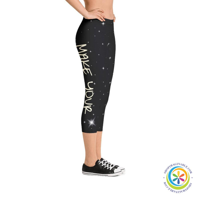 Make Your Own Magic Black Capri Leggings-ShopImaginable.com
