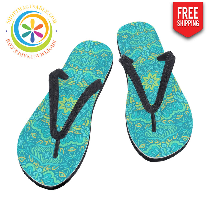 Mandala Dreams Flip-Flops Men's & Ladies-ShopImaginable.com