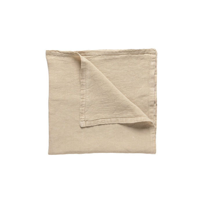 Maria Khaki Brown Linen Napkin — overall form and detail