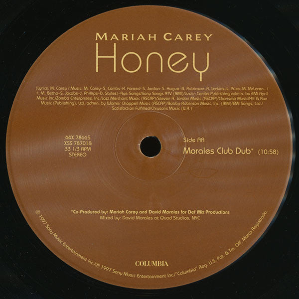Mariah Carey - Honey (12") [US] 1st (Very Good Plus (VG+))