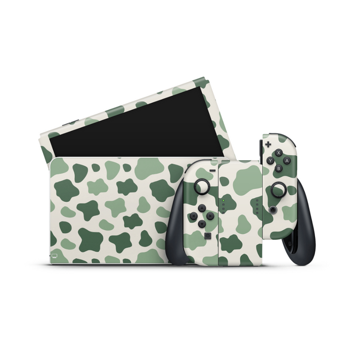 Matcha Moo Moo Nintendo Switch OLED Decal Skin