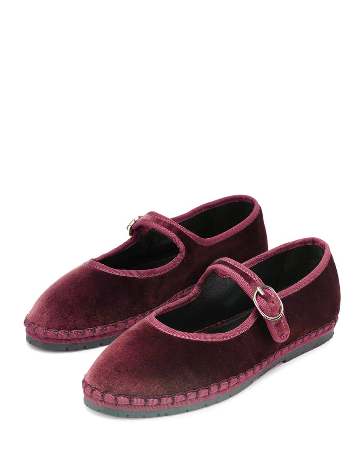 Mel Burgundy Velvet