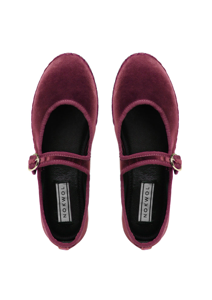 Mel Burgundy Velvet