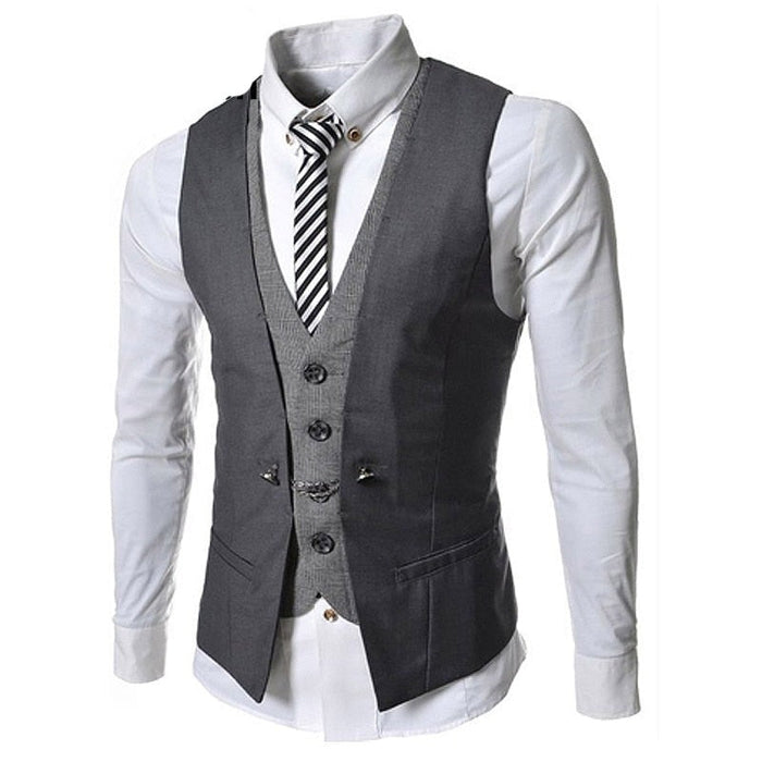 Men's Business Vest Suit