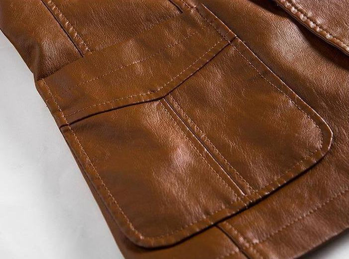 Men's leather blazer jacket