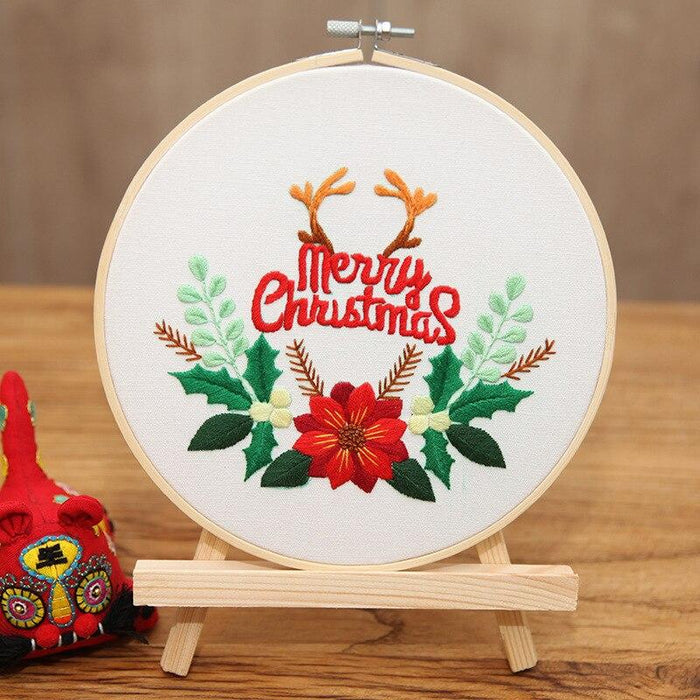 Merry Christmas Embroidery Set