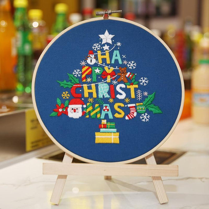 Merry Christmas Embroidery Set