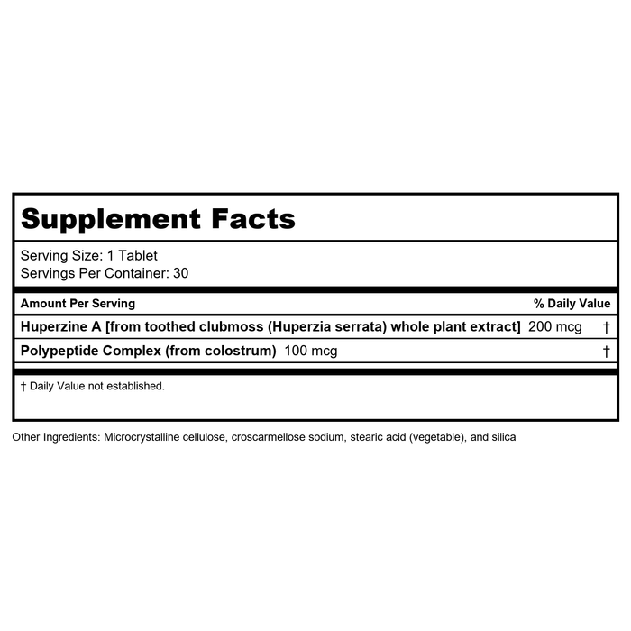 Metagenics Ceriva? - Cognitive & Memory Support* | 30 Count - Supplement Facts panel