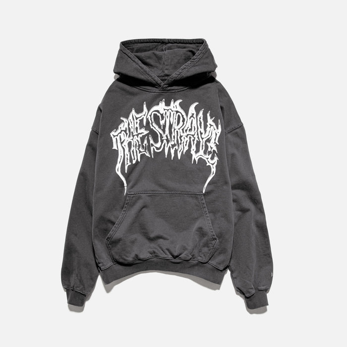 STRAYE METAL HOODIE - FADED BLACK