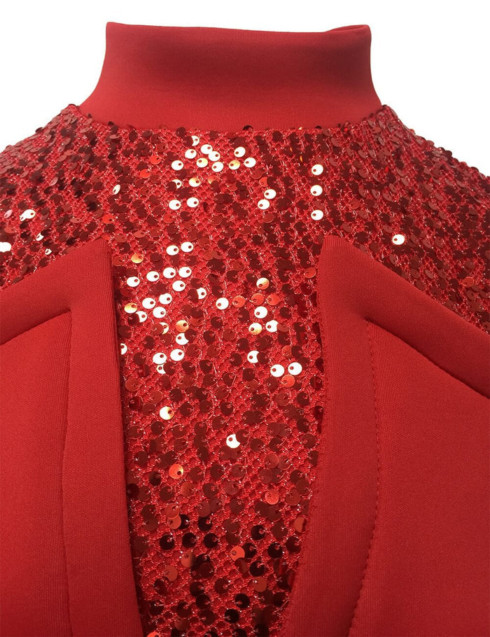 Midi Bodycon Dress with Sequins