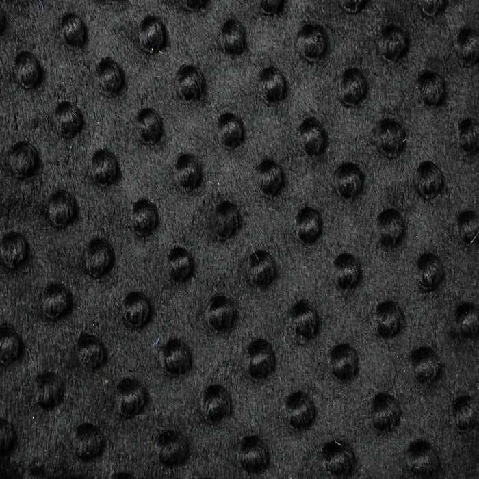 Black Minky Dimple Dot Fabric - Fashion Fabrics Los Angeles