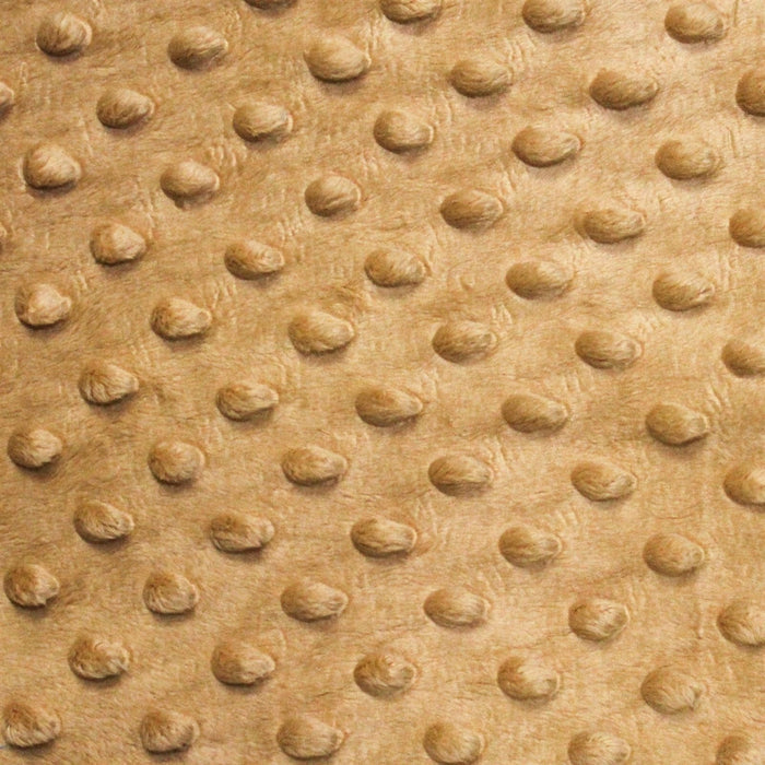 Beige Minky Dimple Dot Fabric - Fashion Fabrics Los Angeles