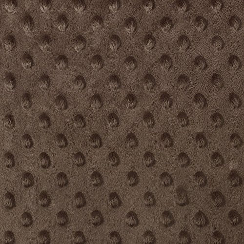 Brown Minky Dimple Dot Fabric - Fashion Fabrics Los Angeles