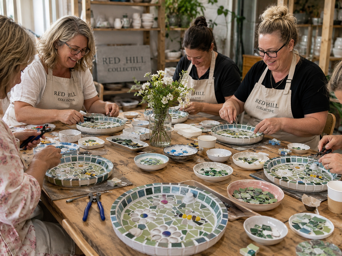 Mosaic Bee Bath Workshop with Sara