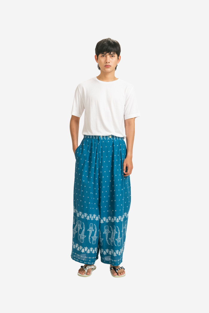 ”Mosaik” - Man's Two Buttons Maxi Pants