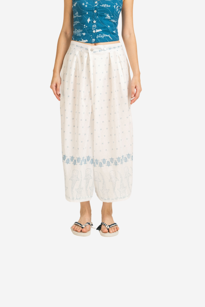 ”Mosaik” - Woman's Two Buttons Midi Pants