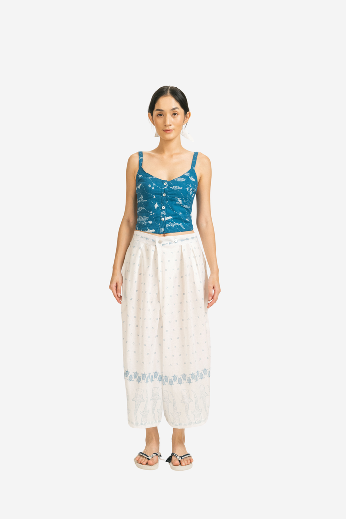 ”Mosaik” - Woman's Two Buttons Midi Pants