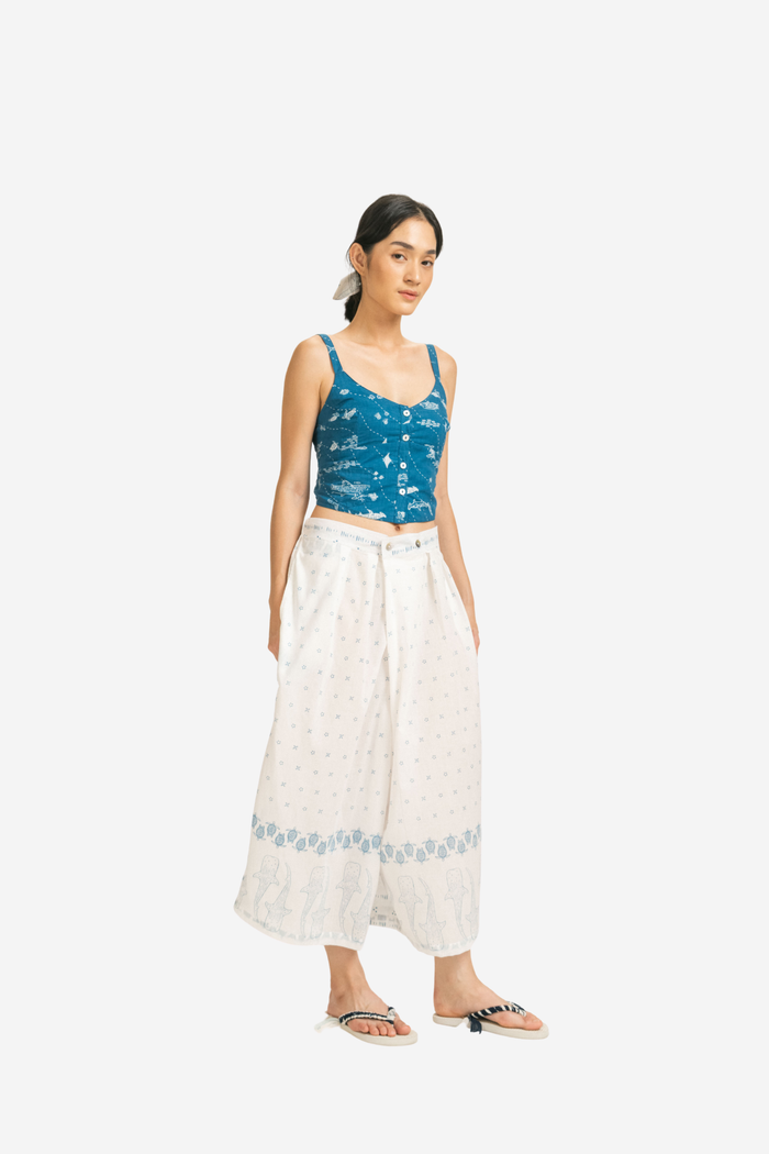 ”Mosaik” - Woman's Two Buttons Midi Pants