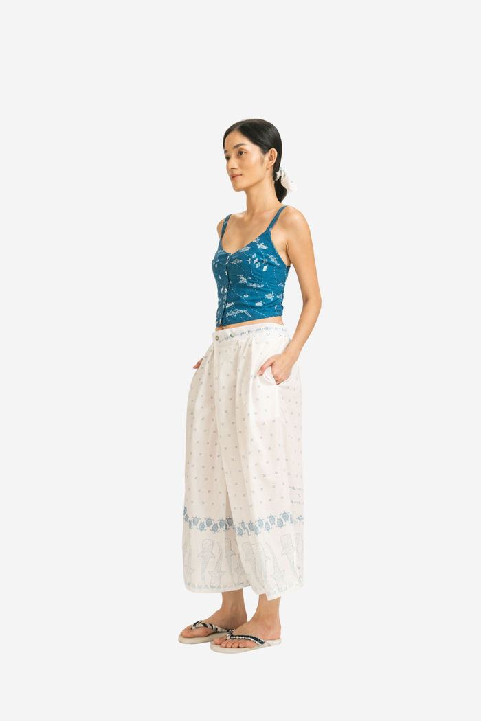 ”Mosaik” - Woman's Two Buttons Midi Pants