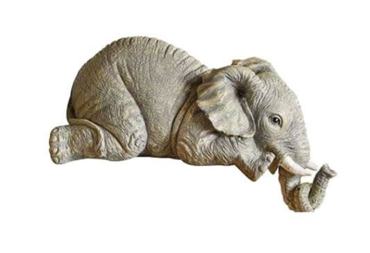 Mother and baby elephant figurine