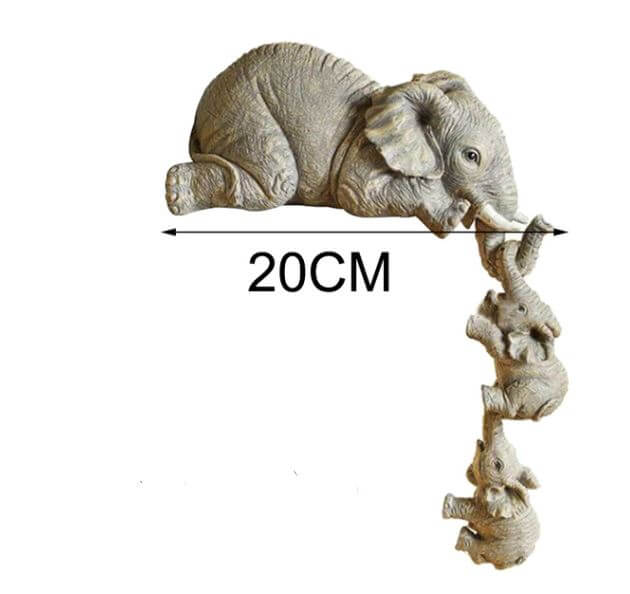 Mother and baby elephant figurine
