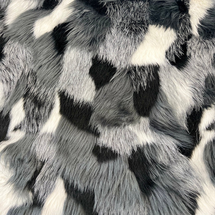 Multicolor Patchwork Faux Fur Fabric - Fashion Fabrics LLC