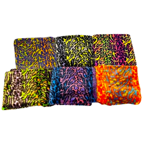 Multicolor Rainbow Leopard Print Faux Fur Fabric - Fashion Fabrics LLC