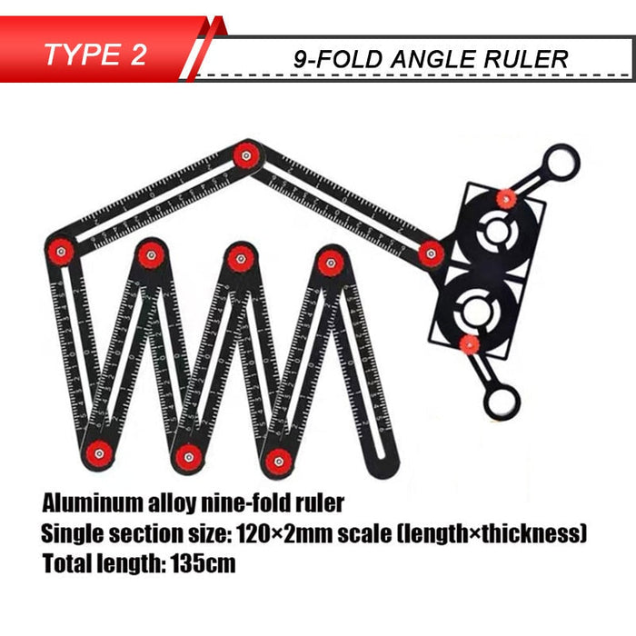 Multifunctional Metal Angle Ruler