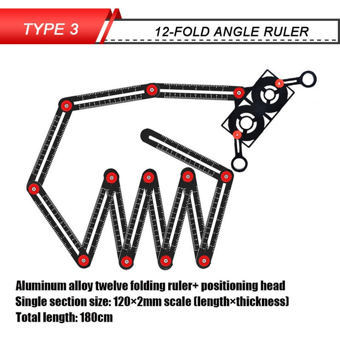 Multifunctional Metal Angle Ruler