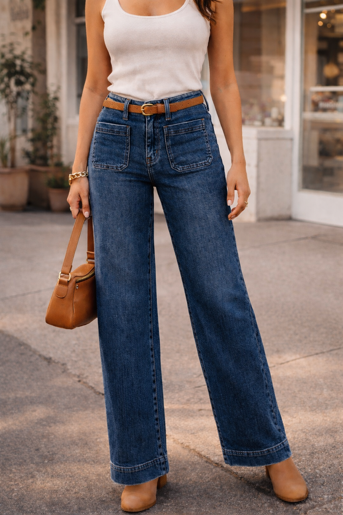 Mutig Straight Leg Front Pocket Jeans PTD60310