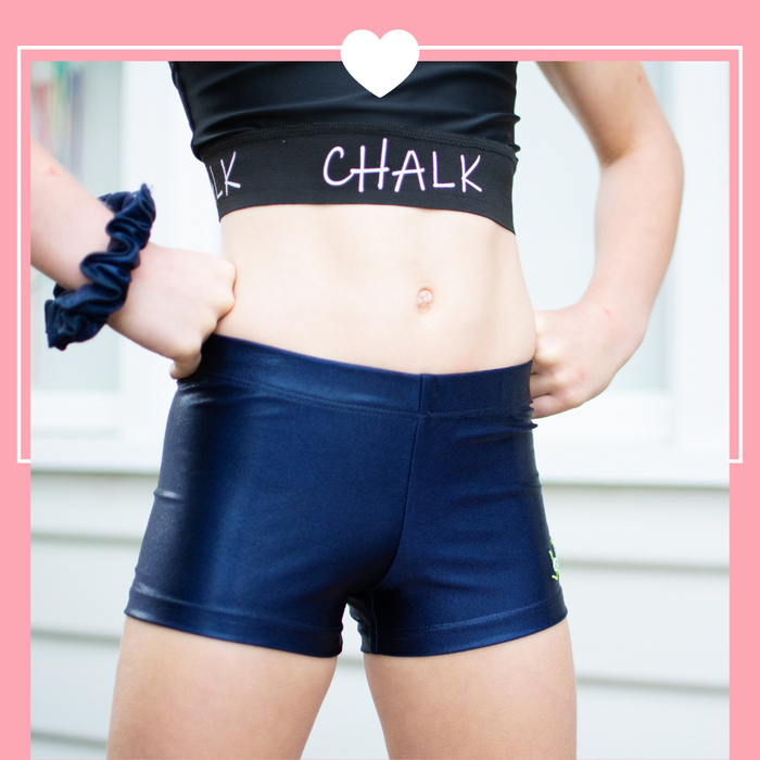 Navy Foil Shorts