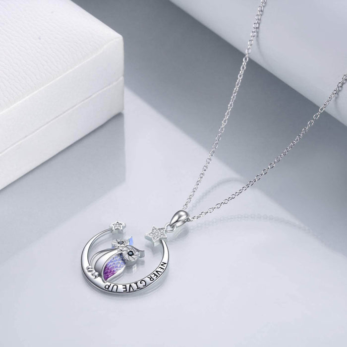 Never Give Up Wise Owl Necklace