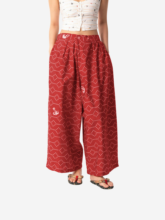 "Nitik Ayam" - Two Buttons Maxi Pants
