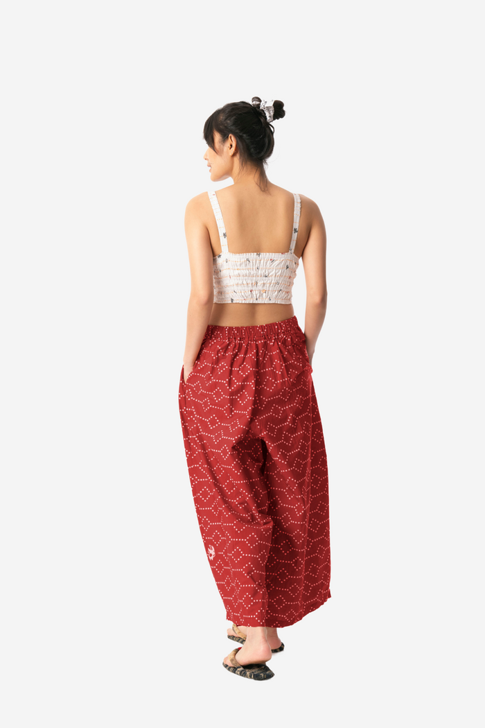 "Nitik Ayam" - Two Buttons Maxi Pants