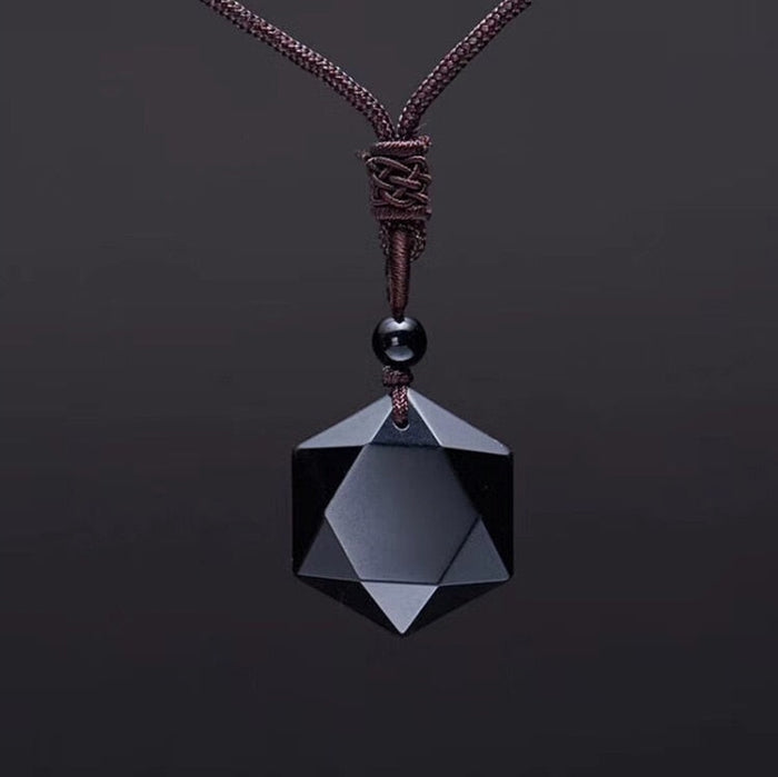 Obsidian Tibetan Metaphysical Necklace