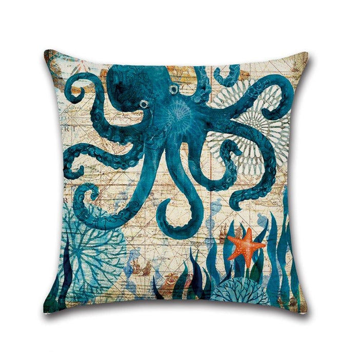 Ocean Theme Printed Cushion Covers