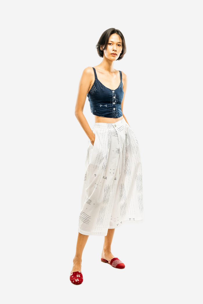 "Ombak Laut" - Two Buttons Midi Pants
