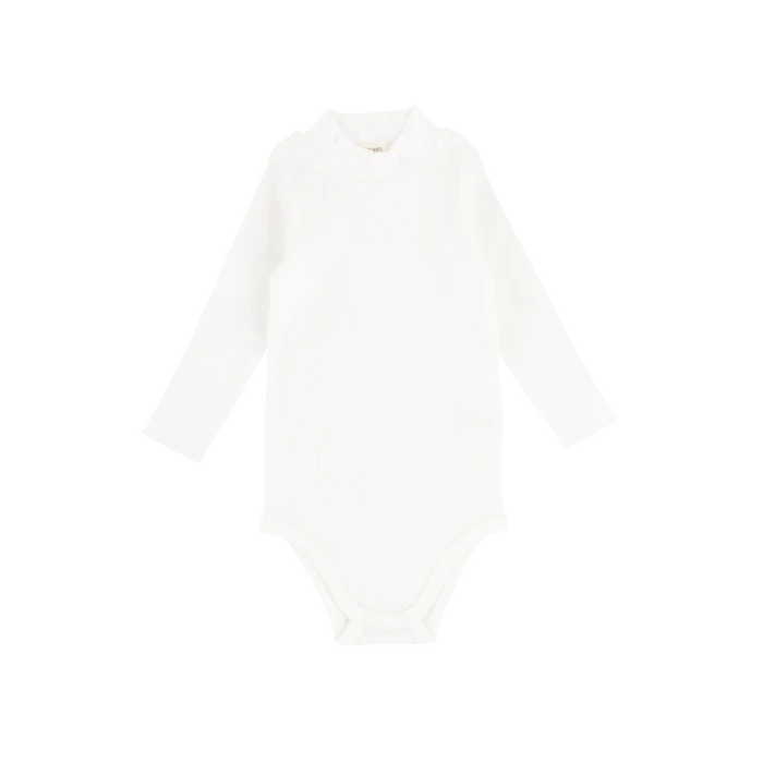 onesie l/s ribbed mockneck - winter white